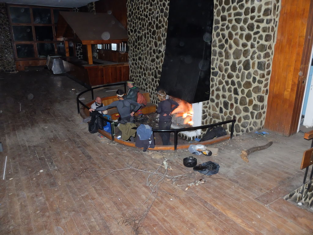 Fire place in the Hosteria