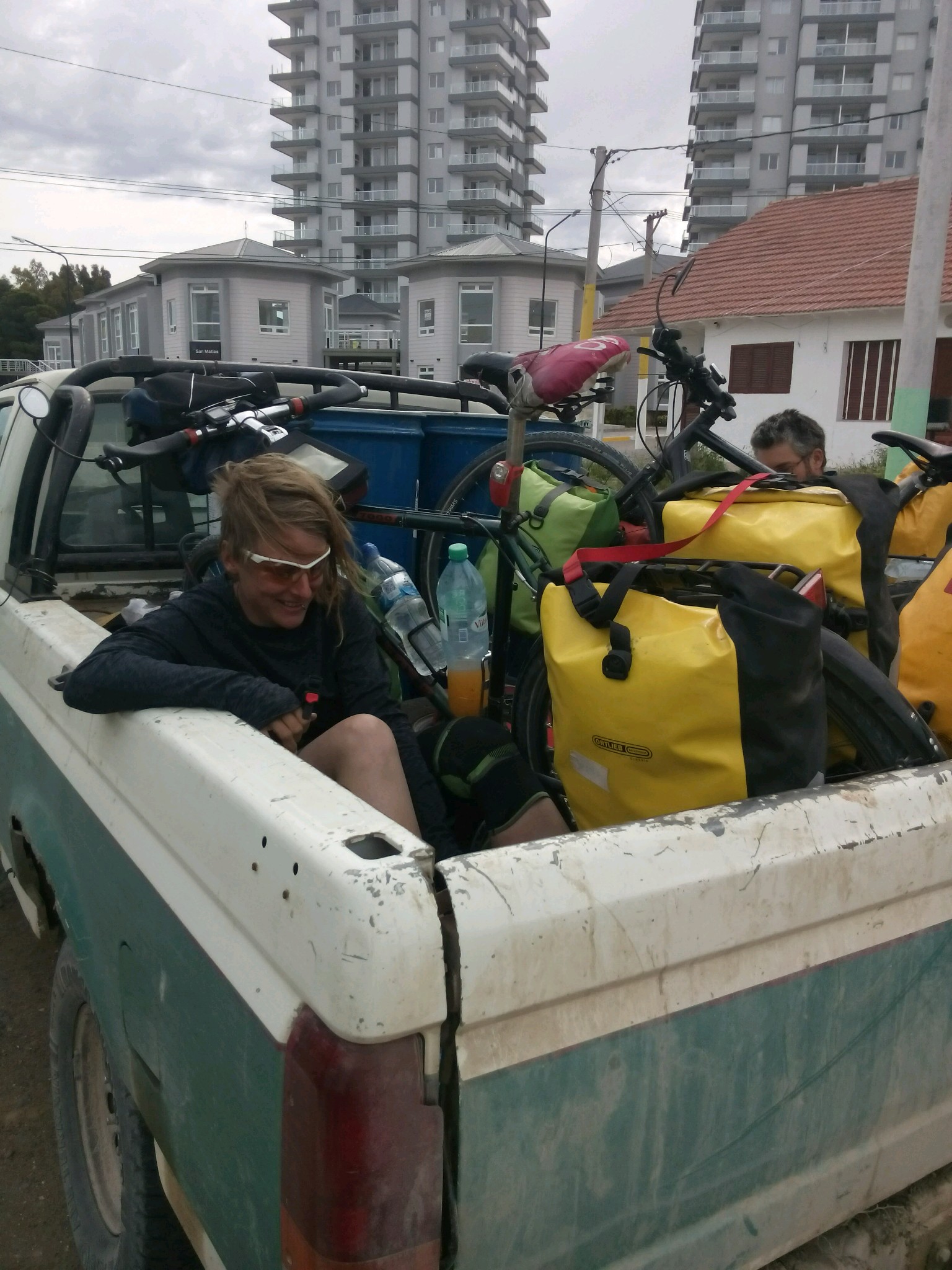 Martha after a pleasant stage - Pick-Up instead of cycling