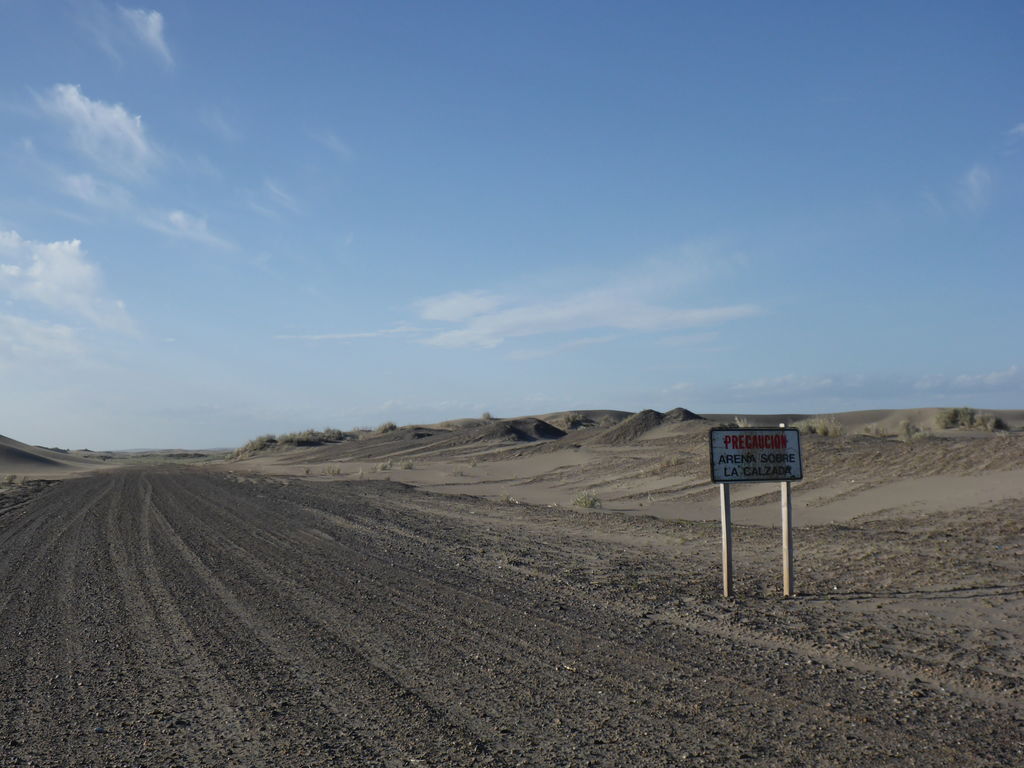 "Sand auf der Fahrbahn" - manchmal auch eher fast die ganze Düne